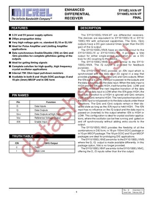 SY100EL16VCKC TR datasheet  